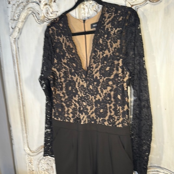 Karen Kane Elegant Black Lace Jumpsuit - Picture 2 of 12